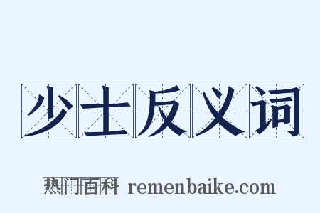 少士反义词是什么意思的图片